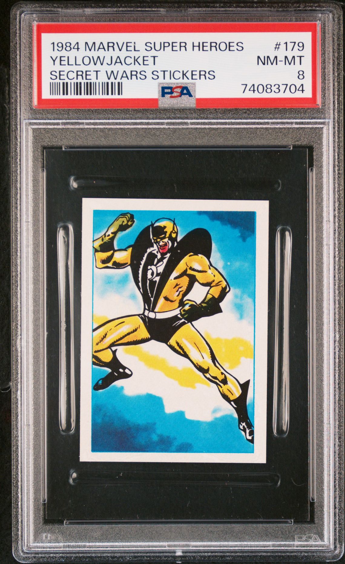 1984 Marvel MARVEL SUPER HEROES SECRET WARS STICKERS #179 Yellowjacket front