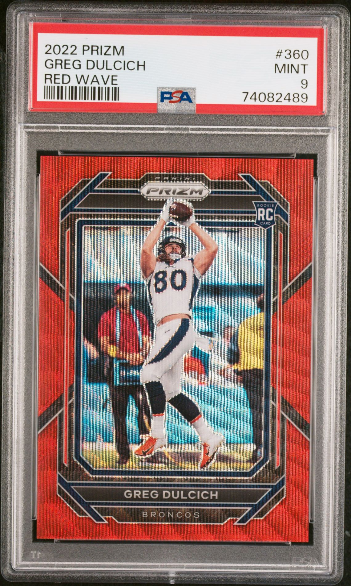 2022 Panini PANINI PRIZM RED WAVE #360 Greg Dulcich front