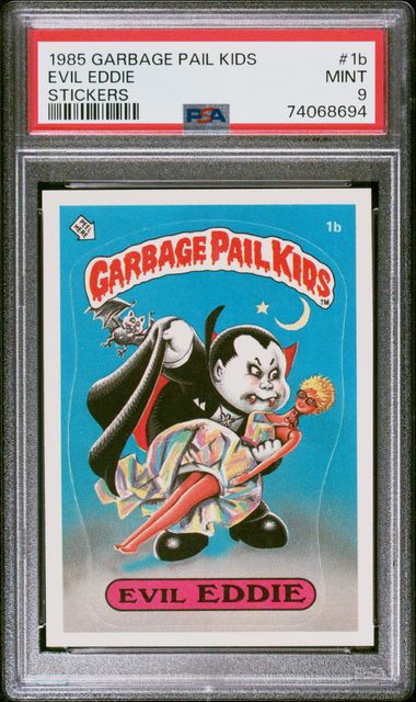 1985 Topps Garbage Pail Kids STICKERS #1B Evil Eddie front
