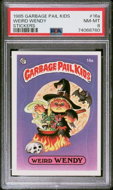 1985 Garbage Pail Kids Garbage Pail Kids Stickers STICKERS #16A Weird Wendy front