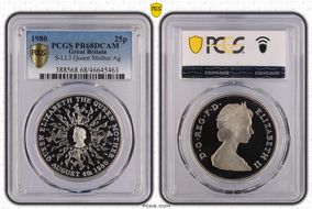 1980 25p S-LL3 Queen Mother Ag PR68DCAM