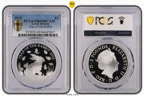 2023 £2 Year of The Rabbit PR69DCAM