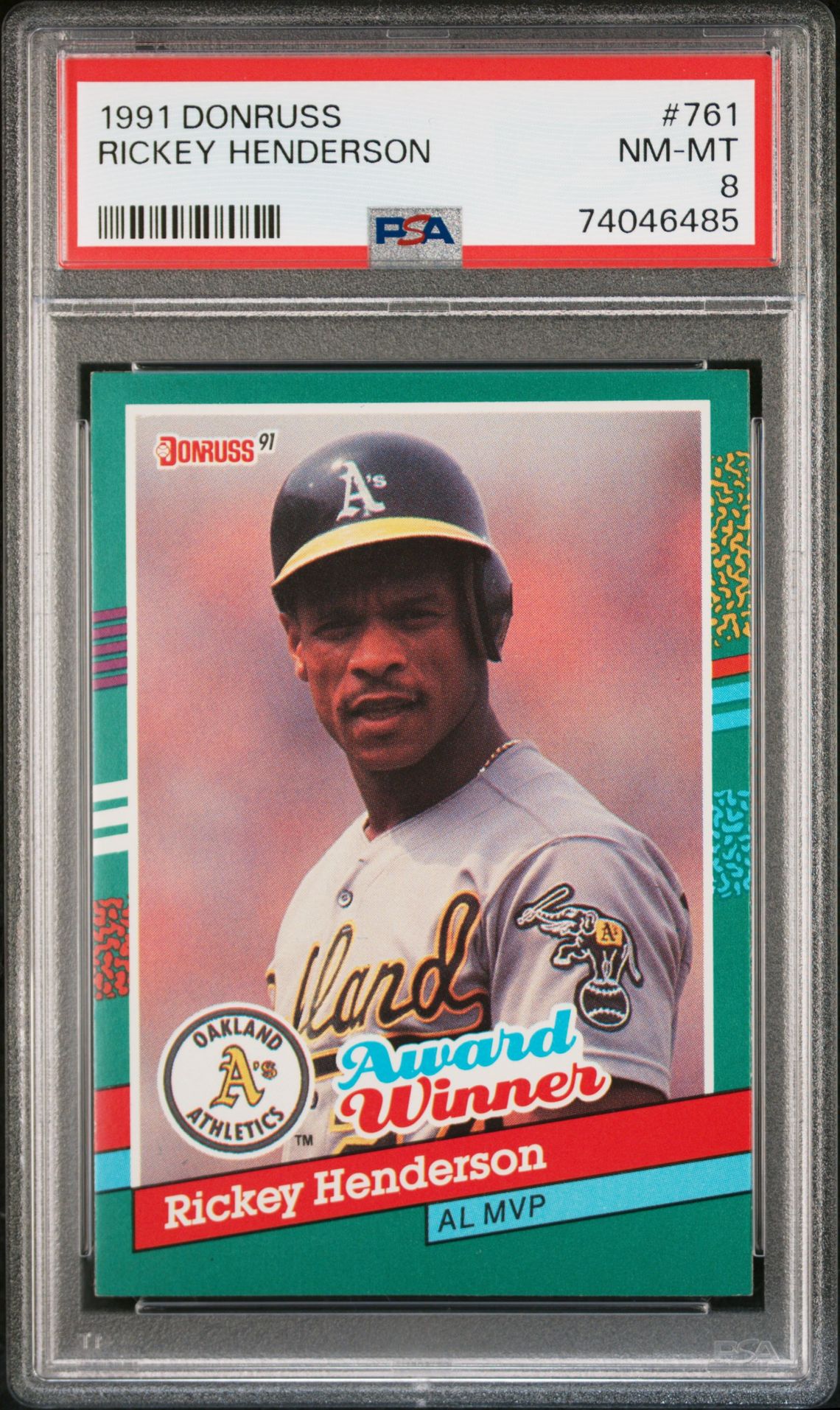 1991 Panini DONRUSS #761 Rickey Henderson front