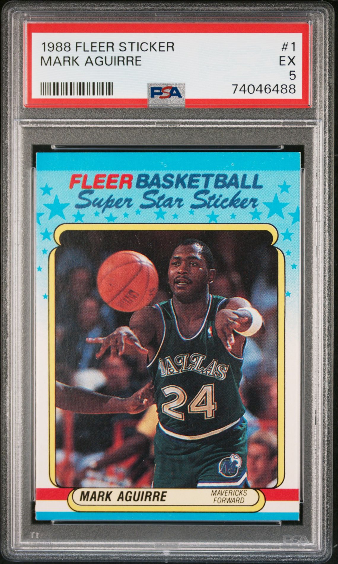 1988 Fleer FLEER STICKER #1 Mark Aguirre front