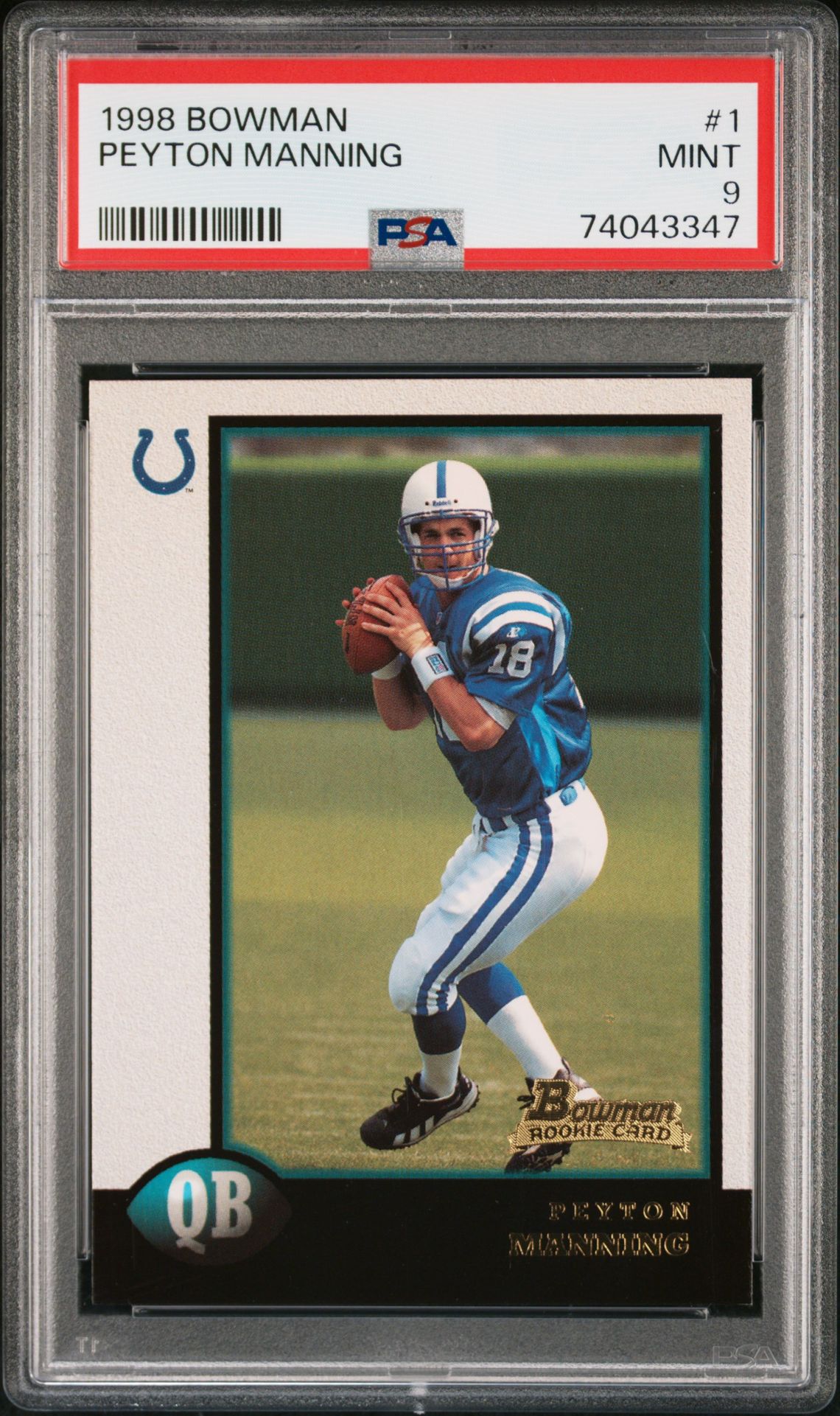 1998 Bowman BOWMAN INTERSTATE #1 Peyton Manning front