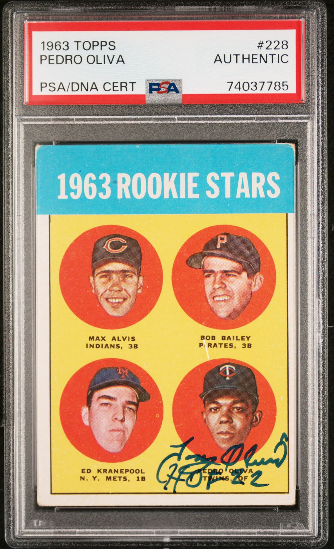 1963 Topps #228 Pedro Oliva front