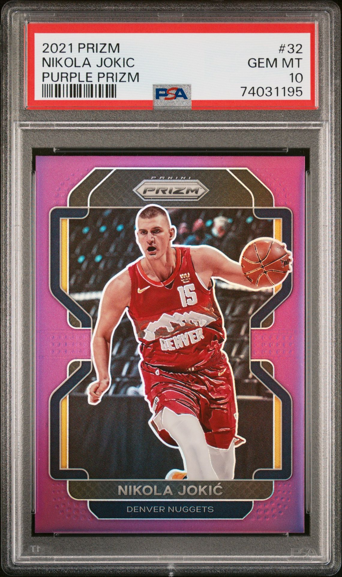 2021 Panini PANINI PRIZM PURPLE PRIZM #32 Nikola Jokic front