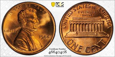 1984 1C Doubled Die Obverse MS68+ RD