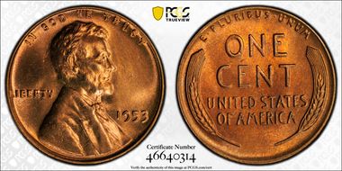 1953 1C MS67RD