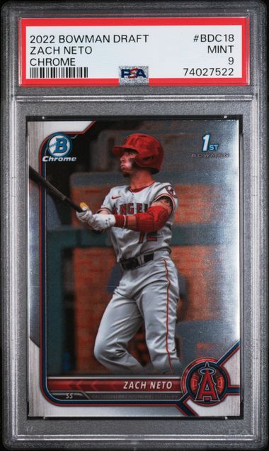2022 Bowman Draft Chrome Zach Neto 1st Bowman Prospect (BDC