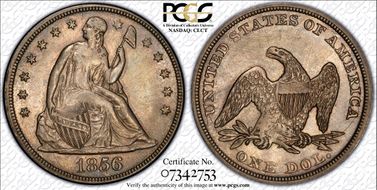 1856 $1 MS64