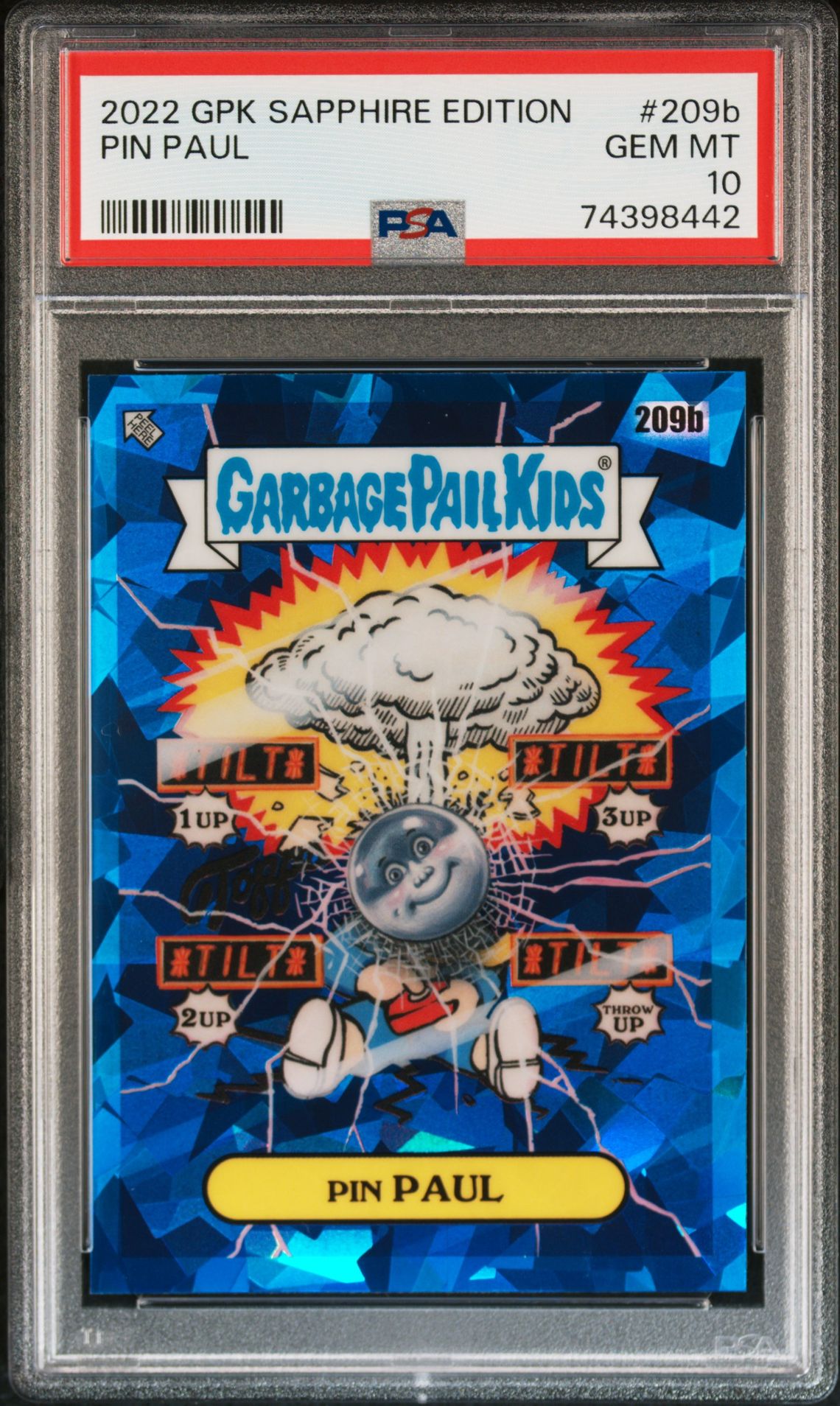 2022 Topps TOPPS GARBAGE PAIL KIDS SAPPHIRE EDITION BLACK #209B Pin Paul front