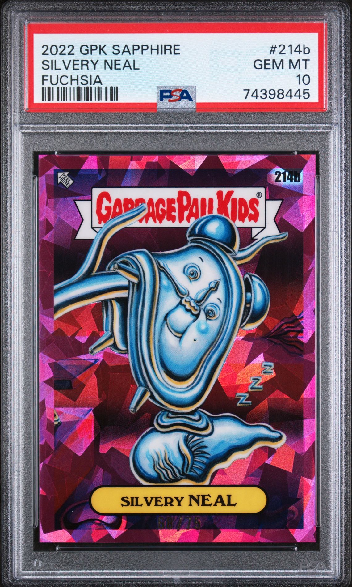 2022 Topps Garbage Pail Kids FUCHSIA #214B Silvery Neal front