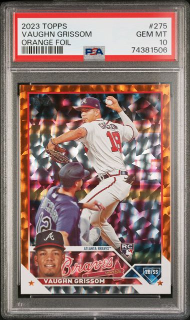 2023 Topps Vaughn Grissom #275 (Orange Foil) Gem Mt 10 front
