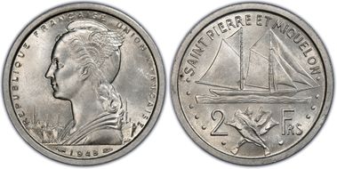 1948 2 Fr Lec-8 MS65