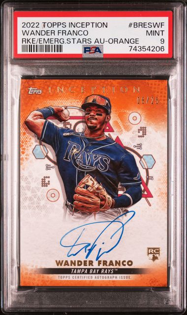 2022 Topps Topps Inception RKE/EMERG.STARS AU-ORANGE #BRES-WF Wander Franco front