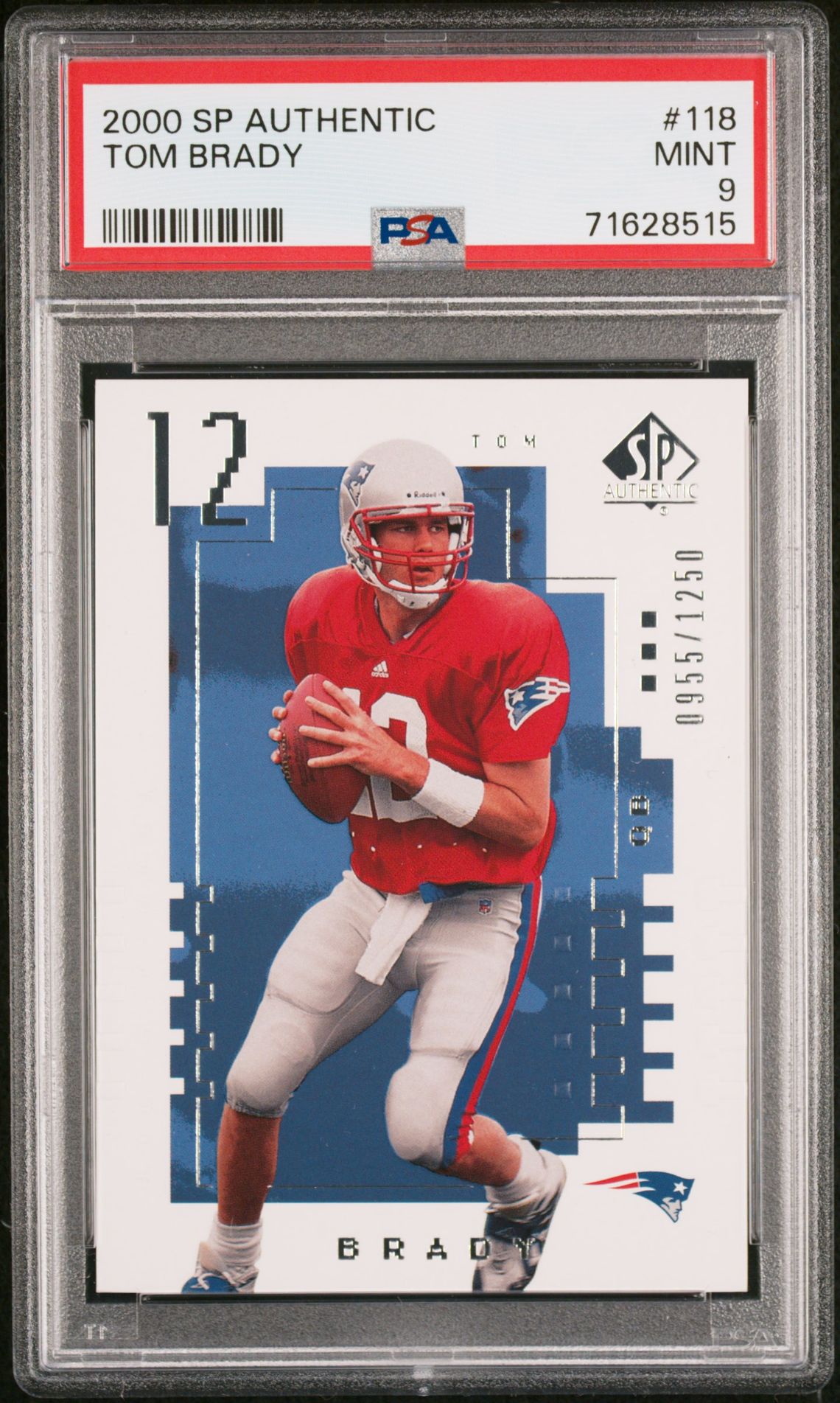 2000 Upper Deck SP AUTHENTIC #118 Tom Brady front