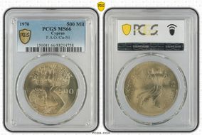 1970 500 Mil F.A.O. KM-43 Cu-Ni MS66