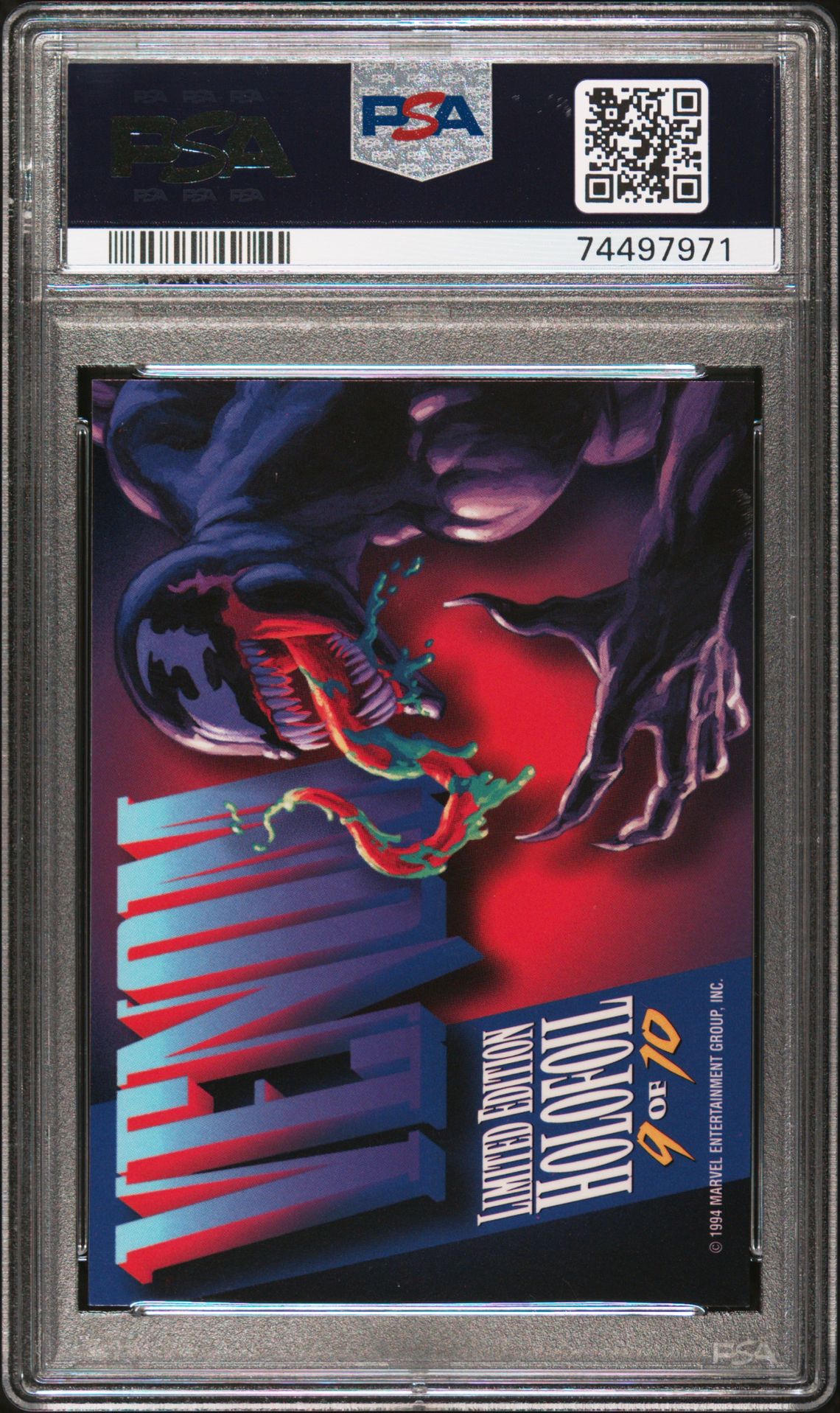 1994 Marvel Masterpieces Holofoil Venom #9 (Holofoil-Silver) Nm-Mt 8 back