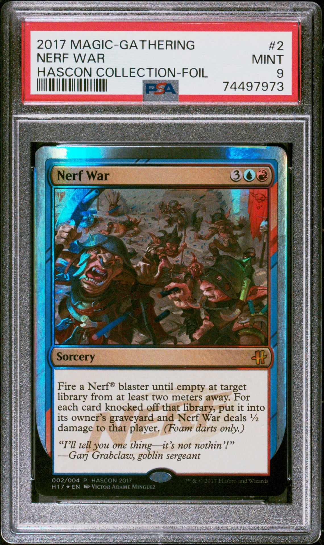 2017 Magic The Gathering Hascon Collection Nerf War #2 (Hascon Collection-Foil) Mint 9 front