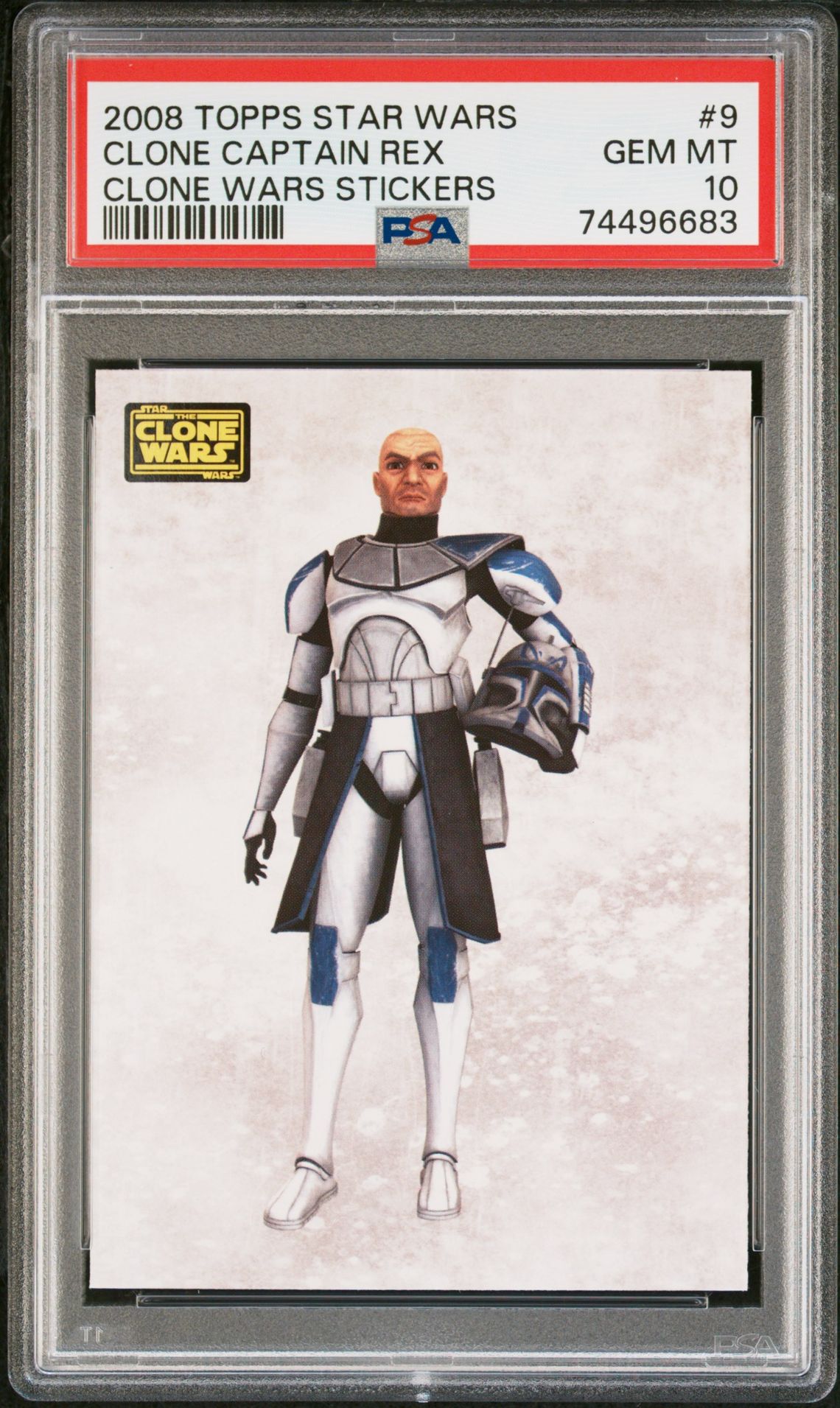 2008 Topps TOPPS STAR WARS THE CLONE WARS STICKERS #9 Clone Captain Rex front