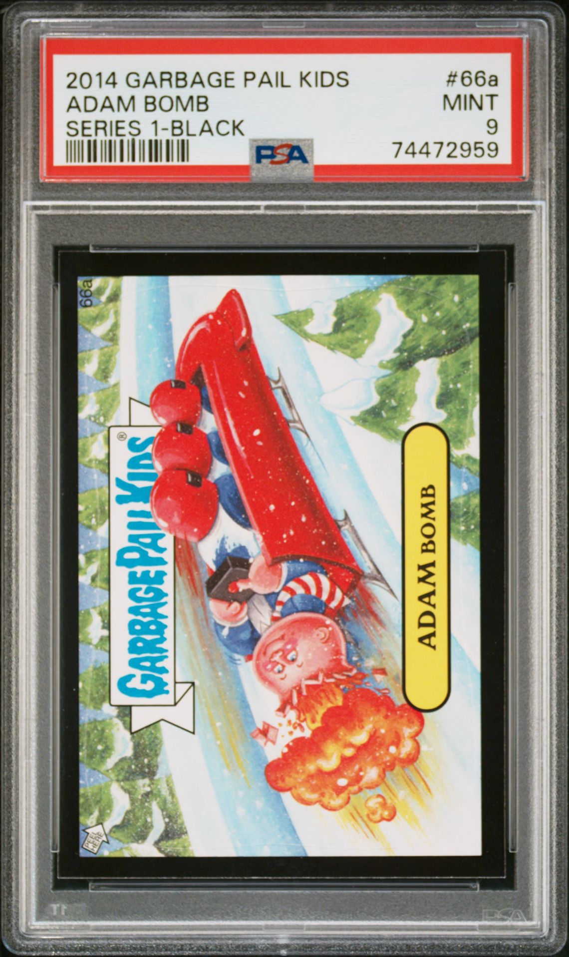 2014 Topps GARBAGE PAIL KIDS SERIES 1 Black #66A Adam Bomb front