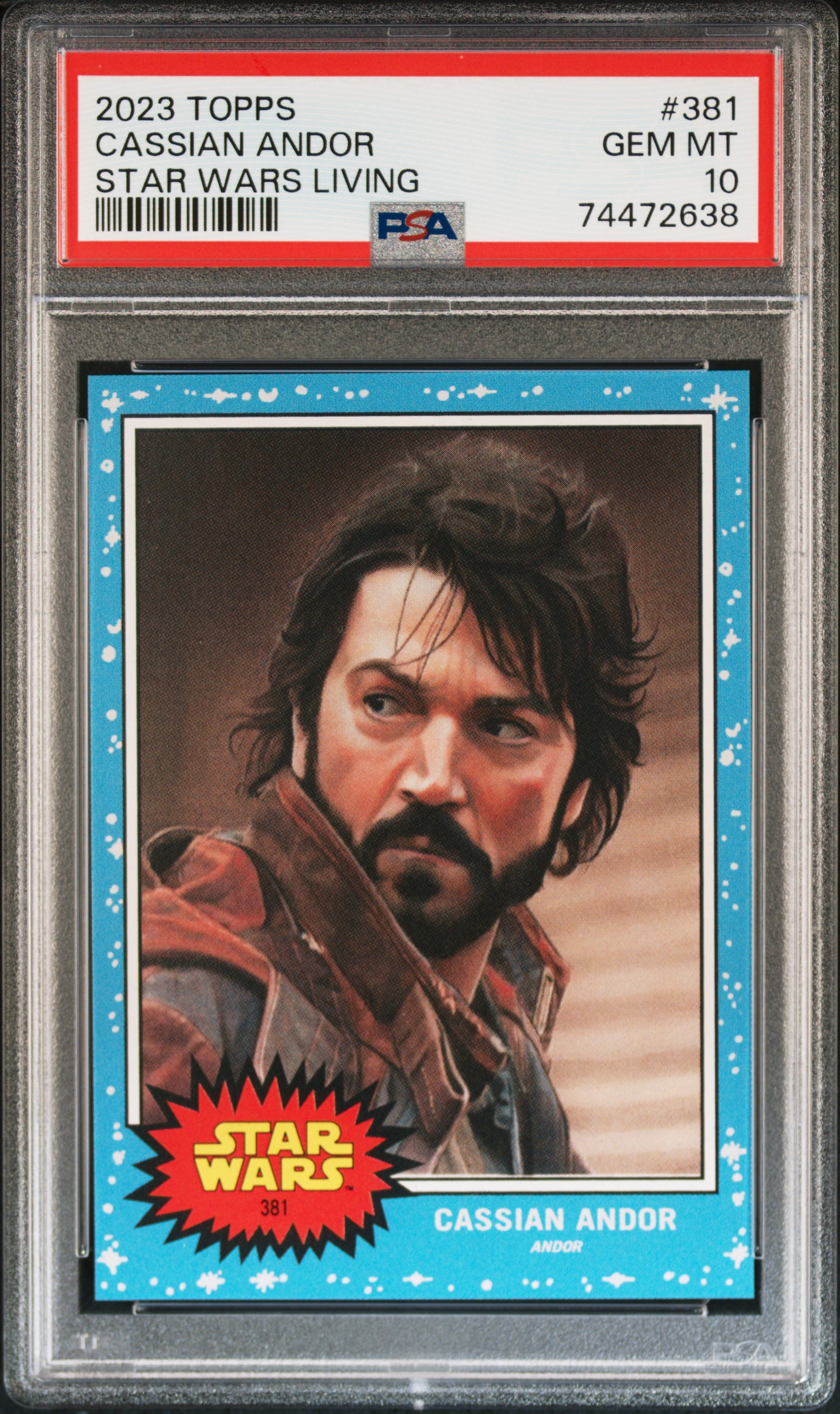 2023 Topps Star Wars Living #381 Cassian Andor – PSA GEM MT 10