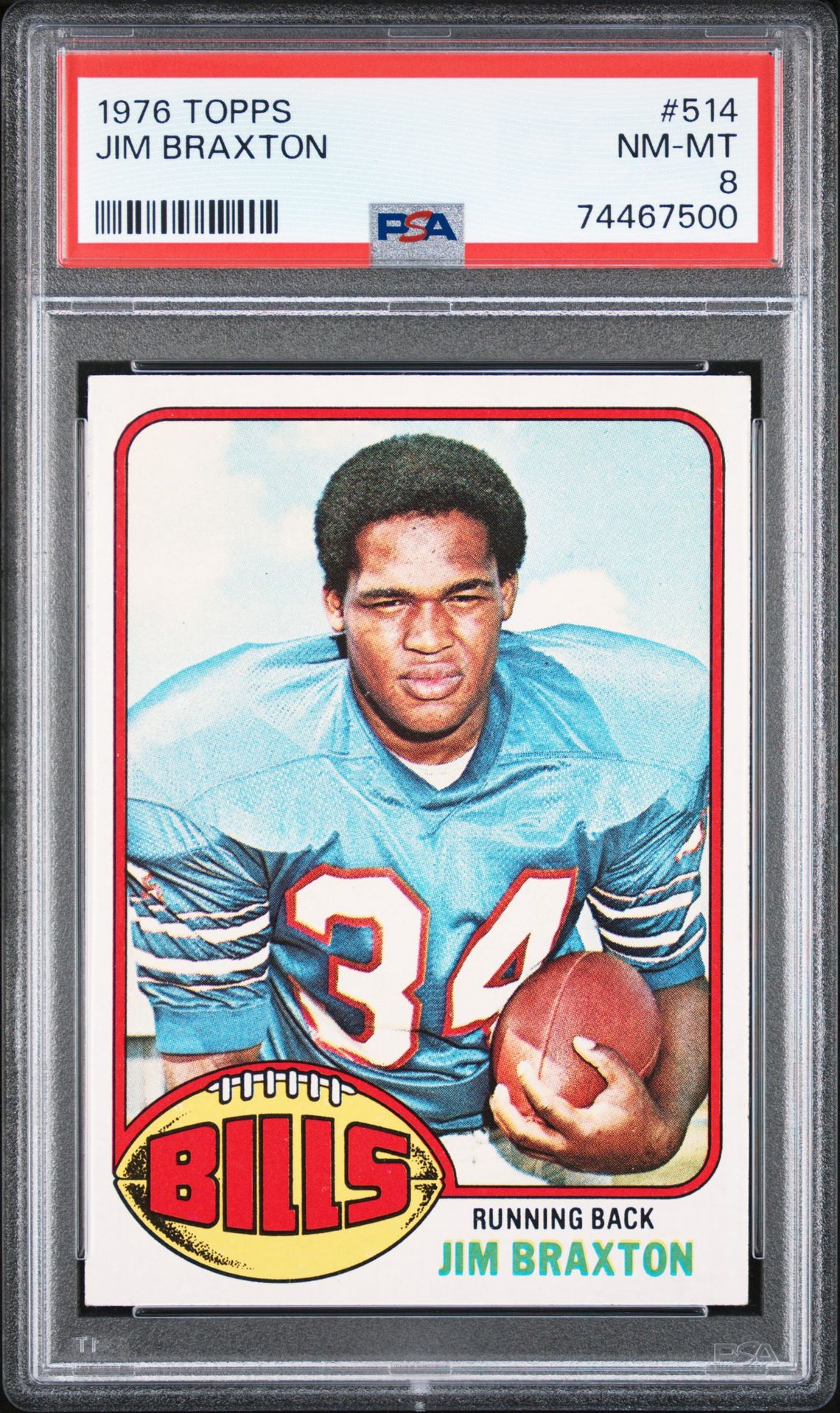 1976 Topps TOPPS #514 Jim Braxton front