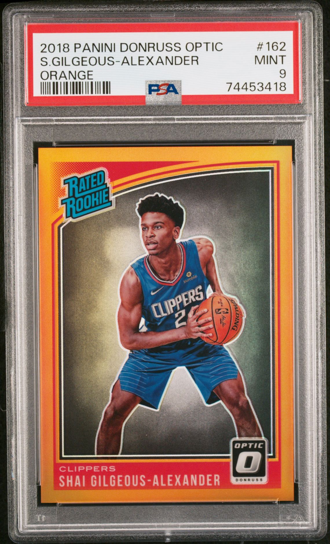 2018 Panini Donruss Optic ORANGE #162 S.Gilgeous-Alexander front