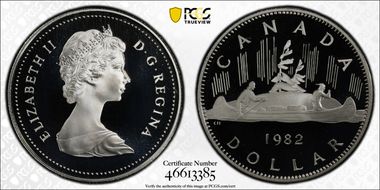 1982 $1 Voyageur PR70DCAM