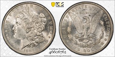 1883-O $1 VAM 22A Partial E Rev MS61