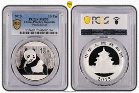 2015 10 Yn Panda Silver MS70