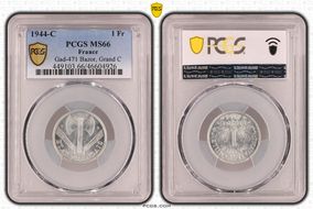 1944-C 1 Fr Gad-471 Bazor, Grand C MS66