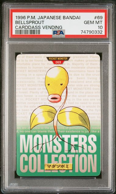 Bellsprout card PSA 10, cert 74790332