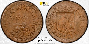 1820-M F Octavo AU58BN