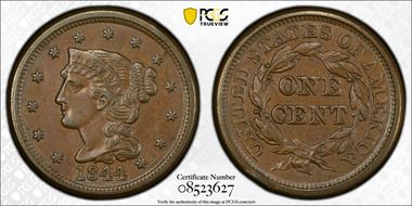 1844/81 1C Newcomb 2 AU58BN