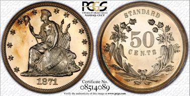 1871 50C J-1111 PR64CAM