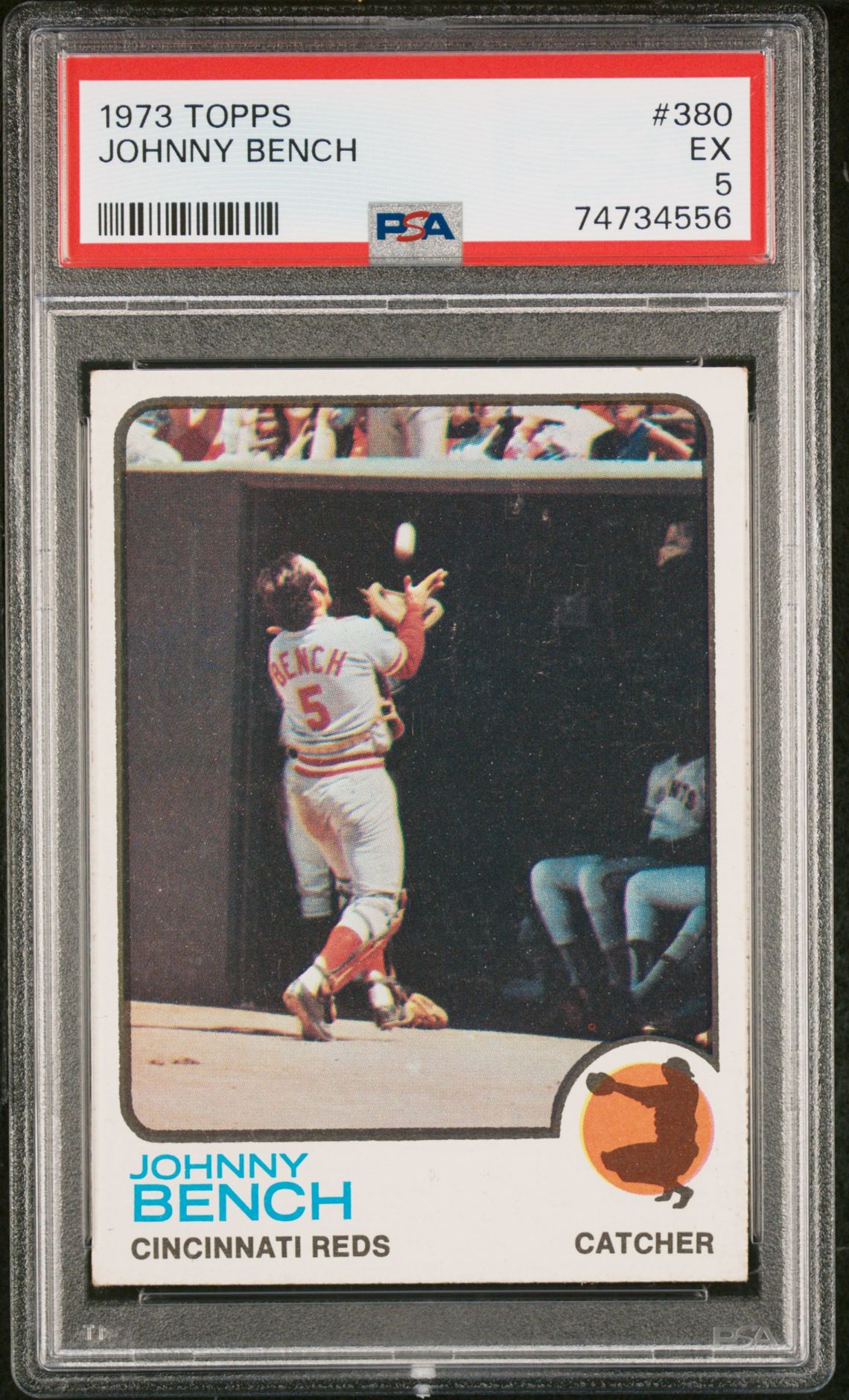 1973 Topps Johnny Bench #380 Ex 5 front