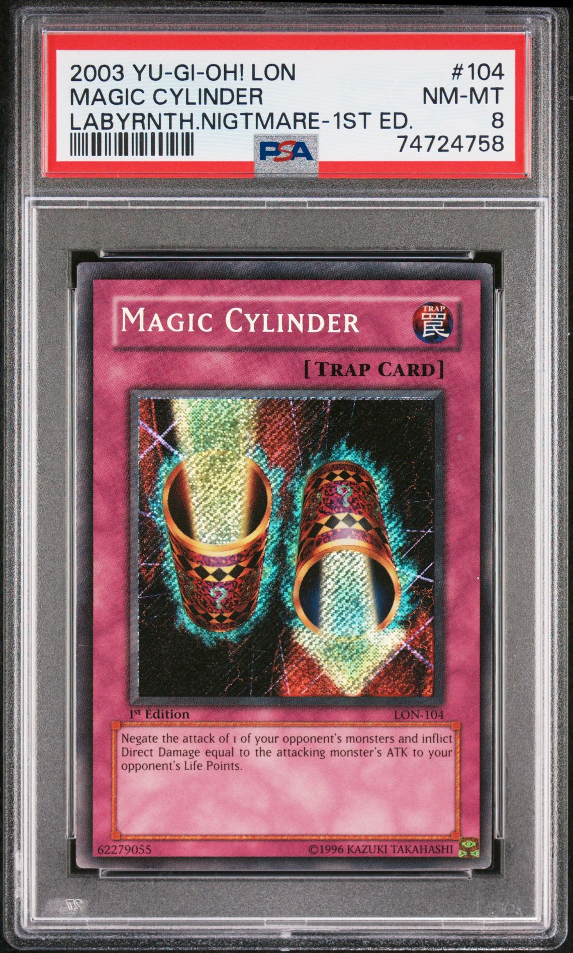 2003 Yu-Gi-Oh! YU-GI-OH! LON-LABYRINTH OF NIGHTMARE LABYRINTH/NIGHTMARE-1ST ED #104 Magic Cylinder front