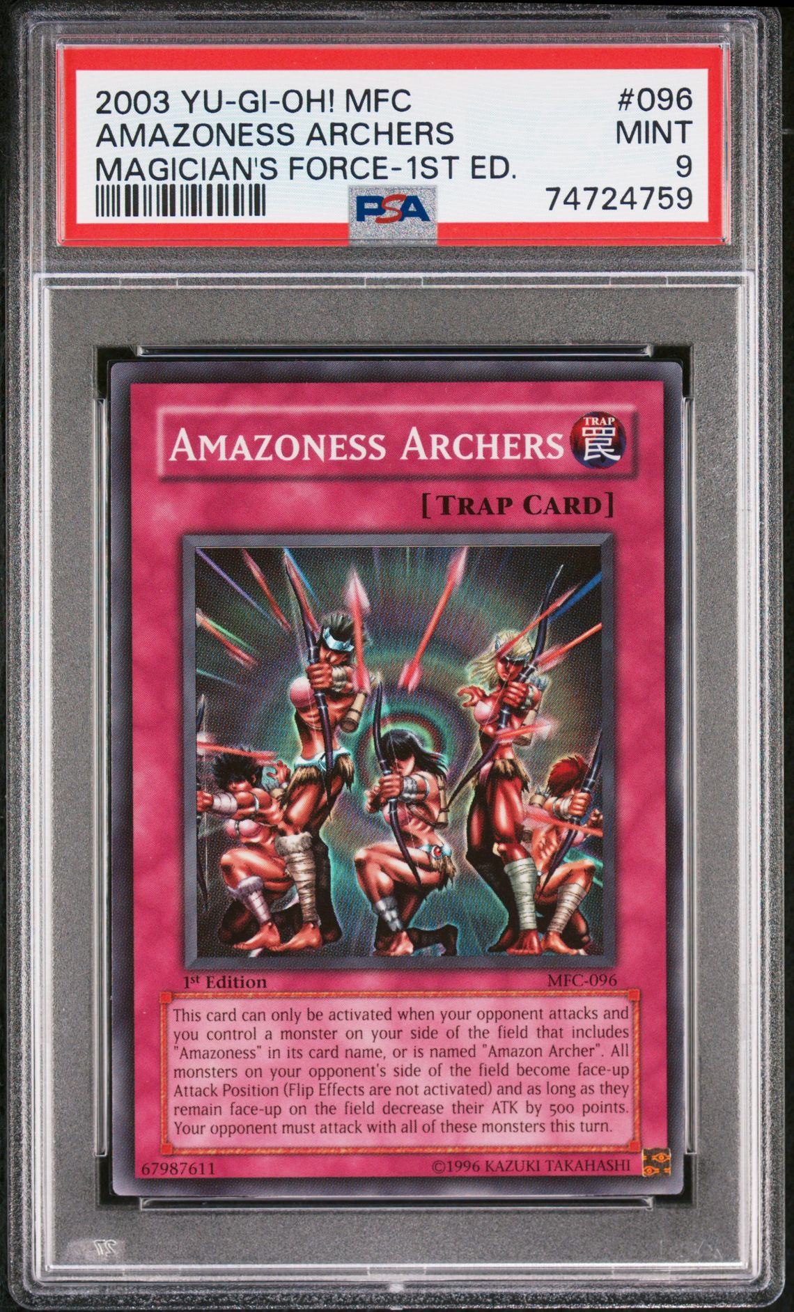 2003 Yu-Gi-Oh! YU-GI-OH! MFC-MAGICIAN'S FORCE 1ST ED. #096 Amazoness Archers front