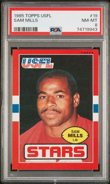 1985 Topps Usfl Sam Mills #19 Nm-Mt 8 front