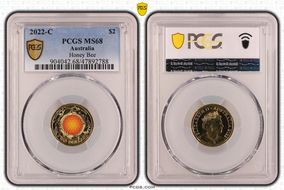 2022-C $2 Honey Bee Colorized MS68