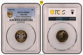 2019-C $2 Police Remembrance Colorized MS67