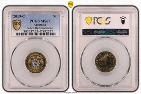 2019-C $2 Police Remembrance Colorized MS67