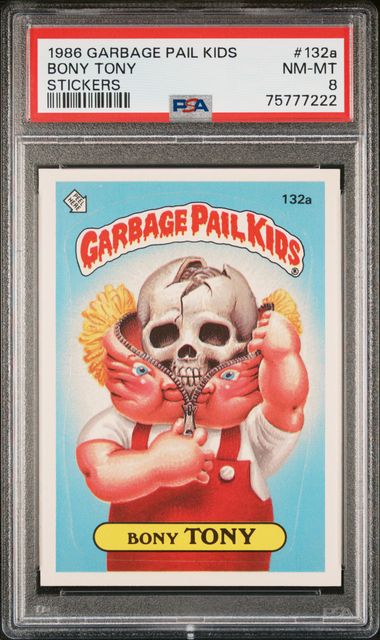 1986 Topps Garbage Pail Kids Series 4 STICKERS #132A Bony Tony front