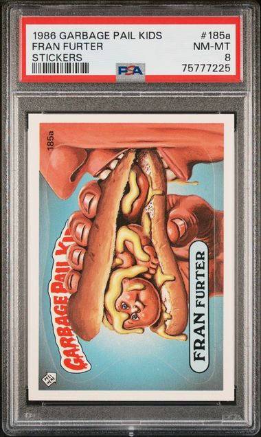 1986 Topps GARBAGE PAIL KIDS STICKERS STICKERS #185A Fran Furter front