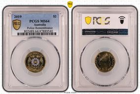 2019 $2 Police Remembrance Colorized MS64