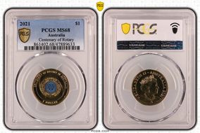 2021 $1 Centenary of Rotary MS68