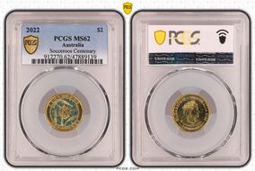 2022 $2 Socceroos Centenary MS62