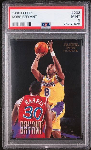 1996-97 Fleer #203 Kobe Bryant Rookie Card – PSA MINT 9 on Goldin